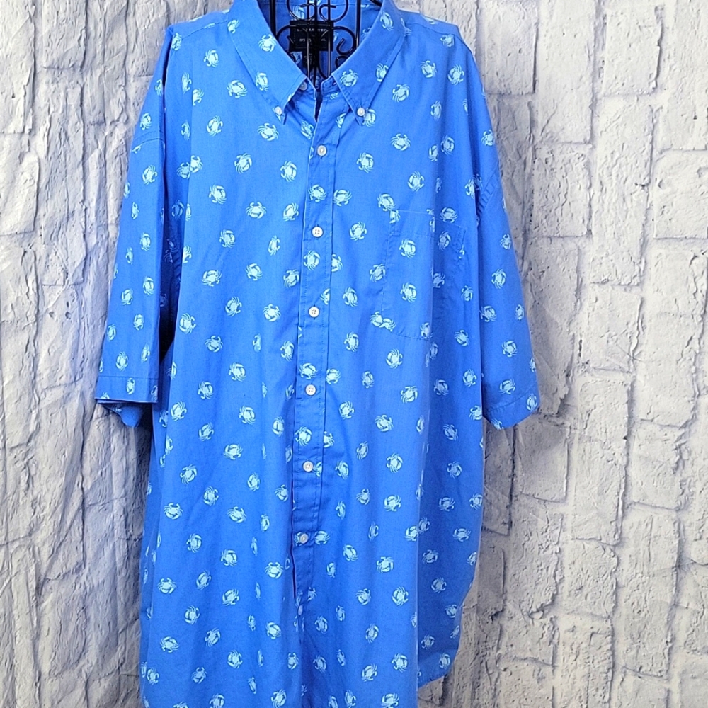 Saddlebred Blue and Yellow Casual Button Down Shirt‎